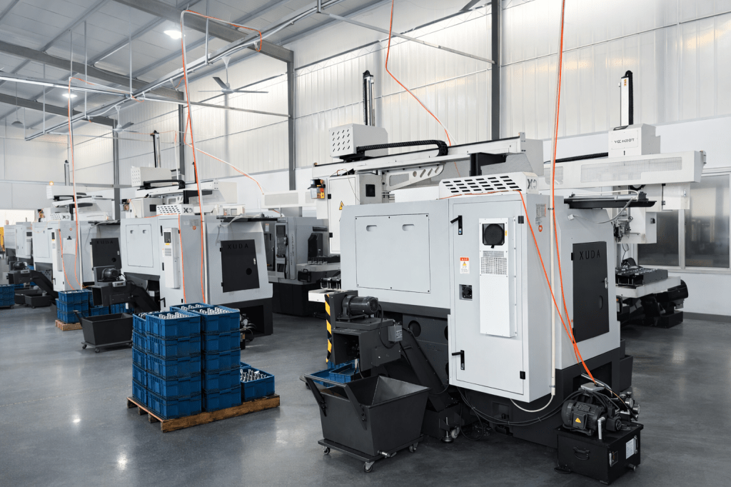 Precision CNC machine tools in Ningbo manufacturing workshop