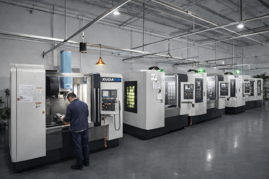 CNC machining centers for custom metal parts manufacturing