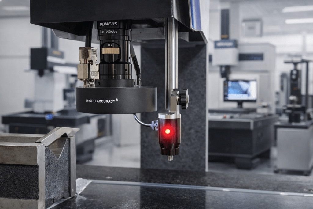 CNC precision inspection with laser probe for shaft parts and turbine components